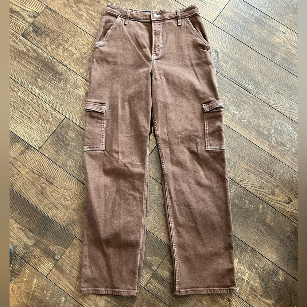 Hollister Y2K Grunge Ultra High-Rise Dad Jean Vintage Stretch- Brown - Picture 3 of 12